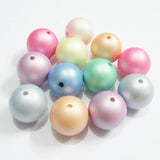 Pastel Acrylic Matt Pearl Beads 100pcs/bag for Chunky Necklace