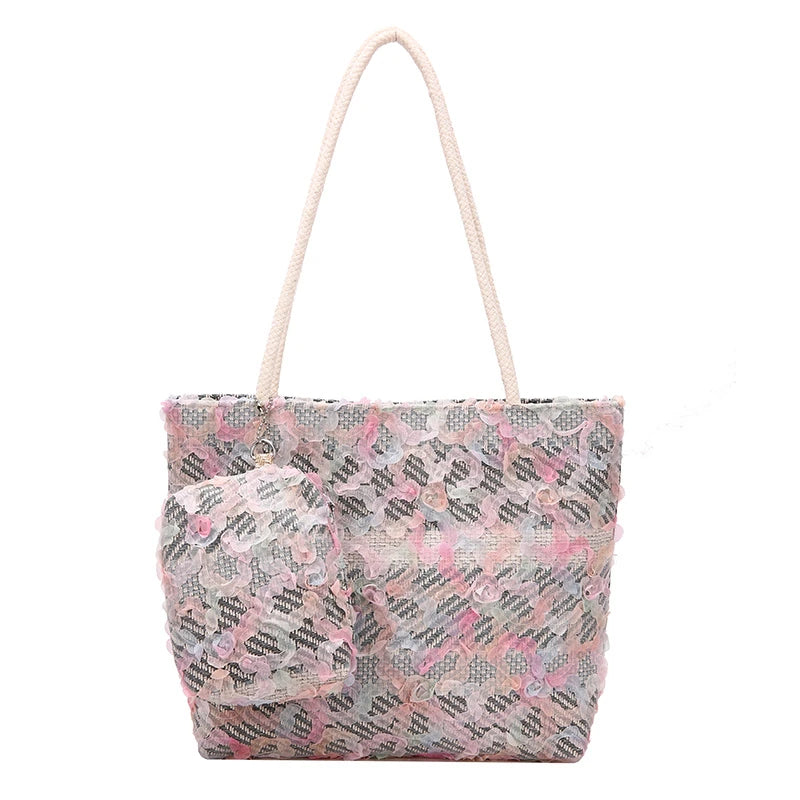 2PCS Shoulder Bag Handbags Big Bags For Women Casual Tote Bags