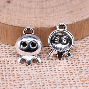 300pcs Ghost Charms 14x10mm DIY Jewelry Findings Silver Alloy Halloween