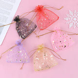 50pcs 10x12cm Drawstring Organza Bags for Jewelry and Candy