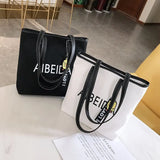 Canvas Purse Big Handbags Zipper Bag With Pendent