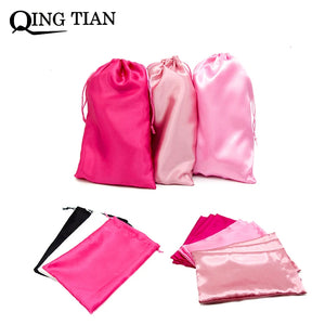 Satin Silky Drawstring Wig Wrap Bag for Women