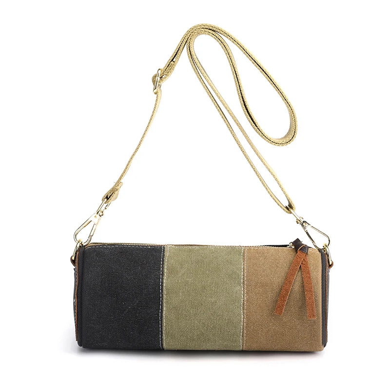Cylinder Canvas Bag, Lady Handbag