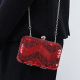 Sequins Crossbody Bag Green Strap Wallet Purse Evening Clutch