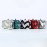 Sequins Crossbody Bag Green Strap Wallet Purse Evening Clutch