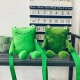 Funny Cartoon Plush Frog Shoulder Messenger Bag