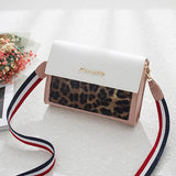 Leopard Bag Stripe Square Sling Phone Small Women's Bag