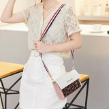 Leopard Bag Stripe Square Sling Phone Small Women's Bag
