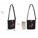 Canvas Crossbody Bag Women Shoulder Bag Embroidery
