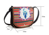 Canvas Crossbody Bag Women Shoulder Bag Embroidery