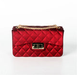 Matte Jelly Shoulder Bag for Ladies PVC Ringer Jelly Shoulder Bag