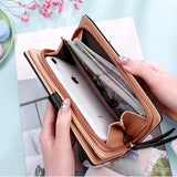 Women's Phone Wallet Clutch PU Case Carteira