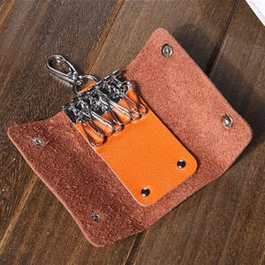 Leather Key Wallet Holder Case Organizer Car Keychain Wallet Bag