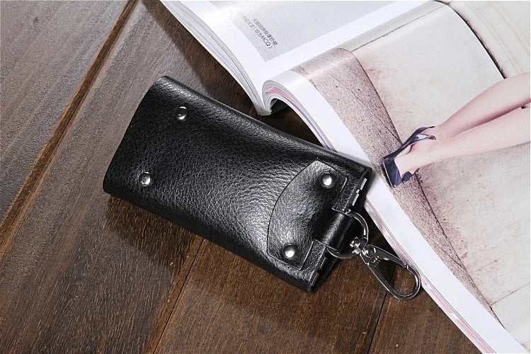 Leather Key Wallet Holder Case Organizer Car Keychain Wallet Bag