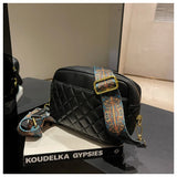 Solid Color Wide Strap Crossbody Bag for Women