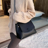 Wide Shoulder Strap Winter Shoulder Women Versatile Cross-body Handbag