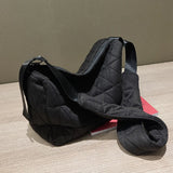 Women's Diamond Lattice Tote Bag with Wide Shoulder Strap