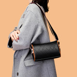 Leather Shoulder Bag Ladies Zipper Handbag High Women's Messenger Bag