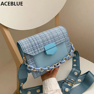 Wide Strap Shoulder Bag Lady Handbag & Purse