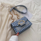 Women Lady Handbags Wide Strap Chain Messenger Crossbody Bags