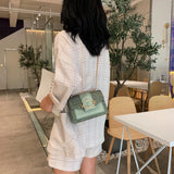 Women Lady Handbags Wide Strap Chain Messenger Crossbody Bags