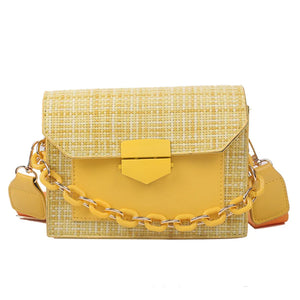 Wide Strap Shoulder Bags for Women Lady Handbags and Purses Chain Messenger Cros