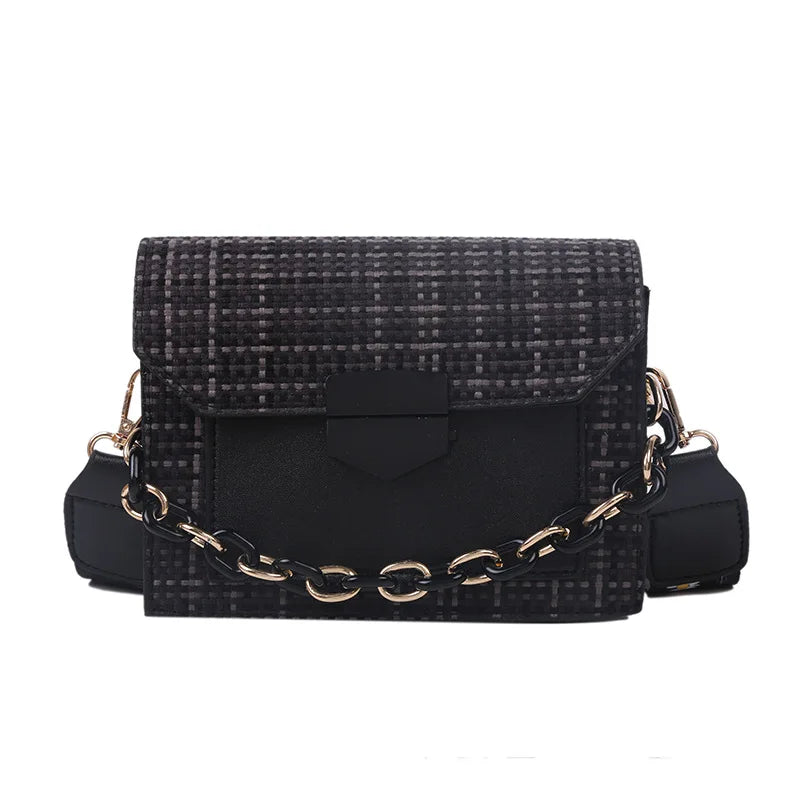 Women's Wide Strap Shoulder Bag Lady Handbag Purse