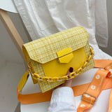 Wide Strap Shoulder Bags for Women Lady Handbags and Purses Chain Messenger Cros