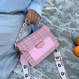 Wide Strap Shoulder Bags for Women Lady Handbags and Purses Chain Messenger Cros