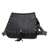 Semicircle Saddle Bag PU Leather Shoulder Bag Women Crossbody Han