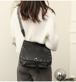 Semicircle Saddle Bag PU Leather Shoulder Bag Women Crossbody Han
