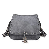 Semicircle Saddle Bag PU Leather Shoulder Bag Women Crossbody Han