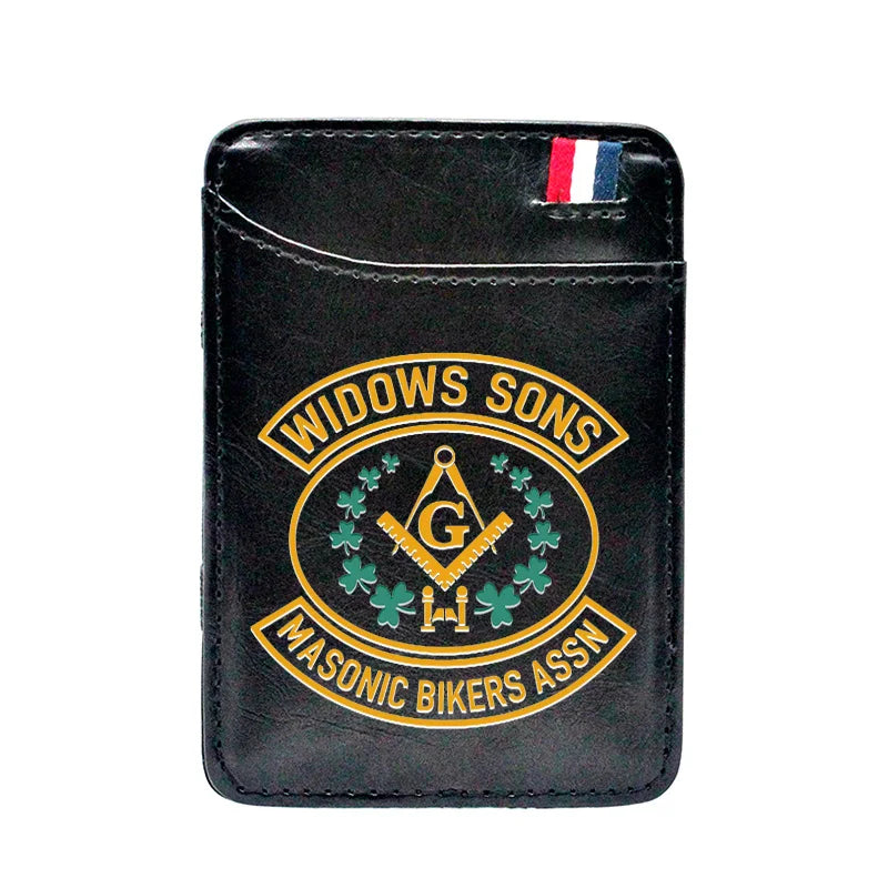 Widows Sons Masonic Bikers Assn Leather Magic Wallet