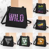 Wild Pattern Square Shoulder Bag Portable Tote Bag