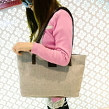 Fresh Wind Canvas Shoulder Bag Large Handbags for Female Students