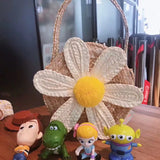 Daisy Flower Straw Woven Bag Handbag Shoulder Satchel