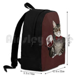 Grey Tabby Cat Backpack for Outdoor Hiking