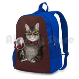 Grey Tabby Cat Backpack for Outdoor Hiking