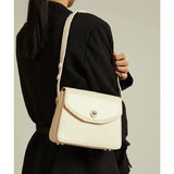 Wine Red Leather Shoulder Bag for Women