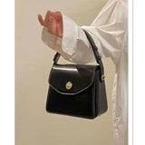 Wine Red Leather Shoulder Bag for Women