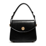 Wine Red Leather Shoulder Bag for Women