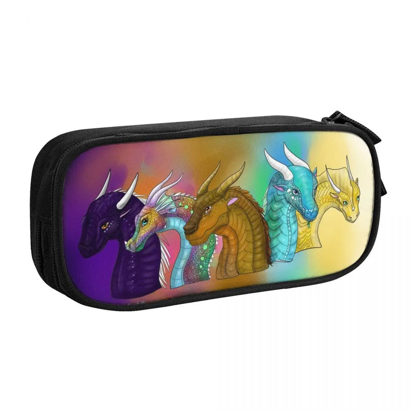 Wing Of Fire Pen Box Anime Zipper Pen Bag Child Stationery Bag