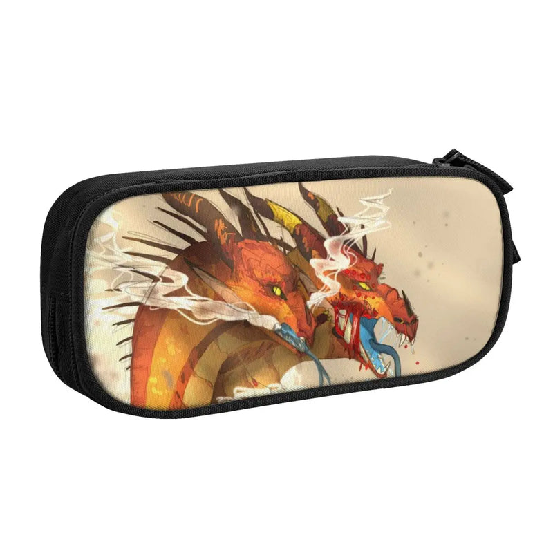 Wing Of Fire Pen Box Student School Anime Zipper Pen Bag Child Stationery Bag