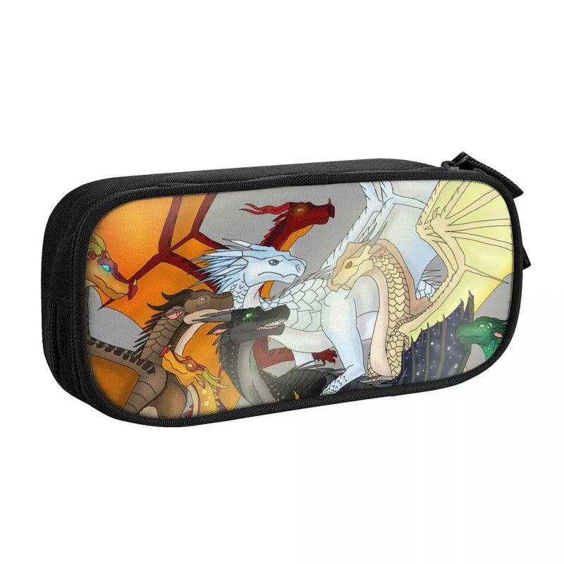 Wing Of Fire Pen Box Student School Anime Zipper Pen Bag