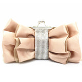 Bow Shape Rhinestone Women Evening Clutch Bags Bridal Flower Female Handbags