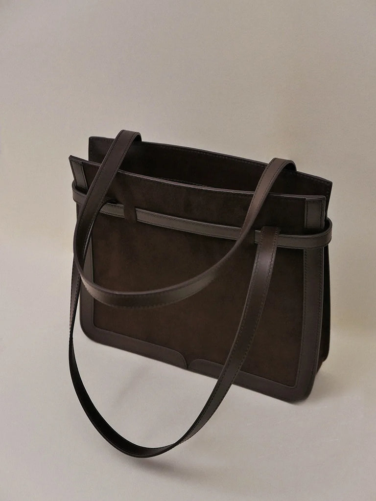 Vintage Suede Shoulder Bag for Women - Winter Fashion