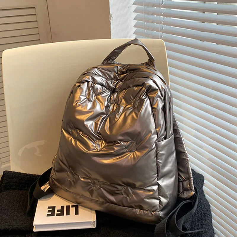 Winter Backpack Space Cotton Backpack for Teenagers