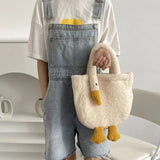 Winter Cashmere Shoulder Bag for Women