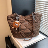 Winter Big Tote Bags for Women Shopper Shopping Shoulder Bag Cloth Top Handle Ch