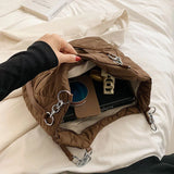 Winter Big Tote Bags for Women Shopper Shopping Shoulder Bag Cloth Top Handle Ch